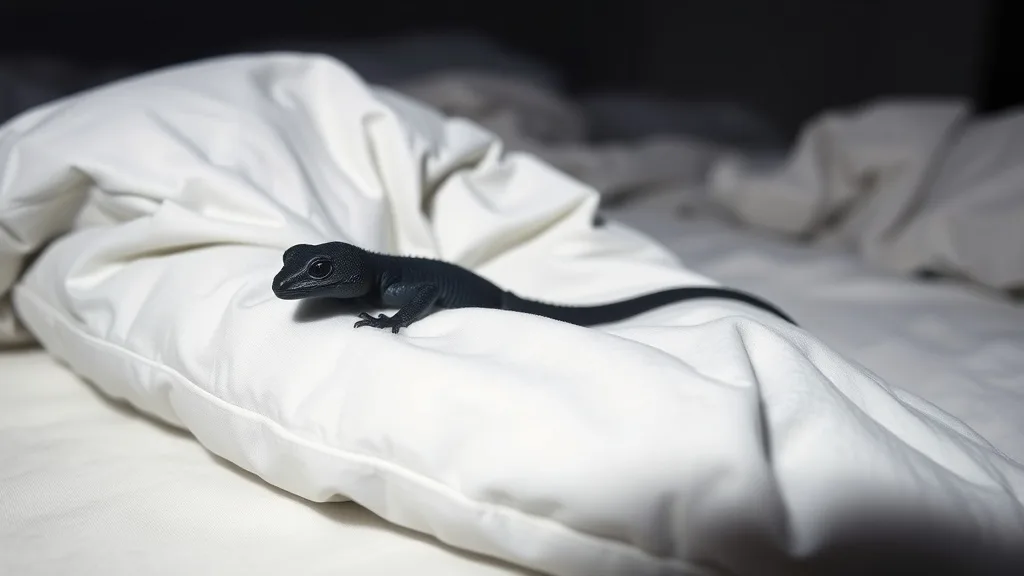 Dream symbol: black wall gecko: scenarios: Dream about a Black Wall Gecko in Your Bed