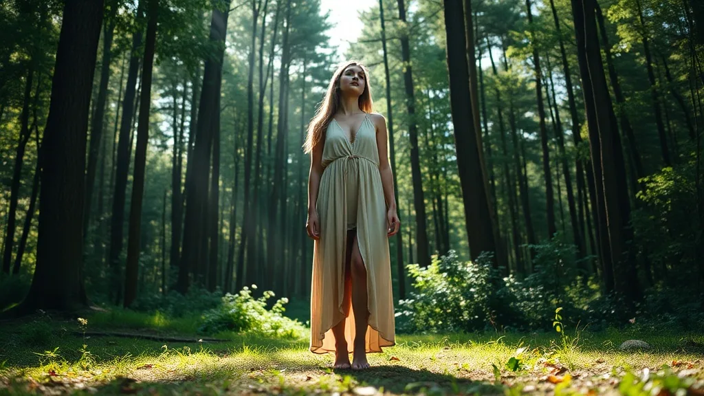 Dream symbol: barefoot lady: scenarios: Dream of a barefoot lady in the forest