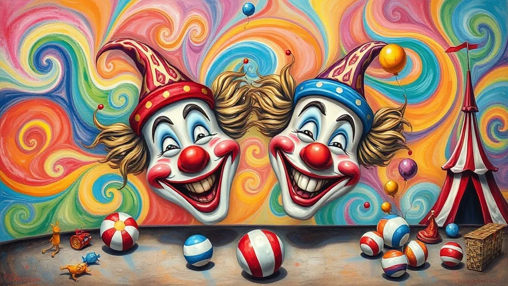 Dream symbol: clown faces: symbolism: Inner Child and Playfulness