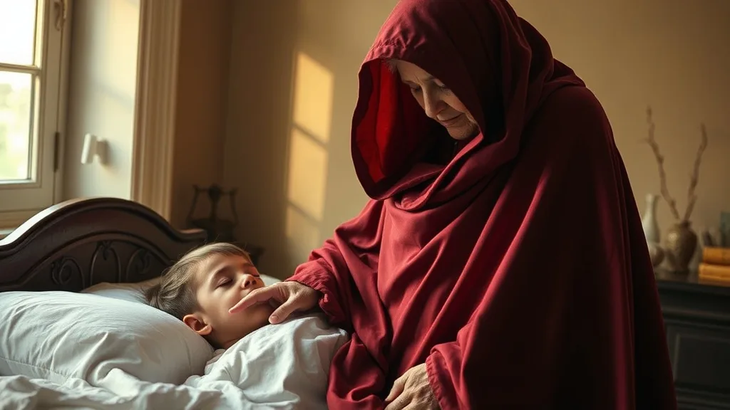 Dream symbol: old lady in red cloak: demographics: Children