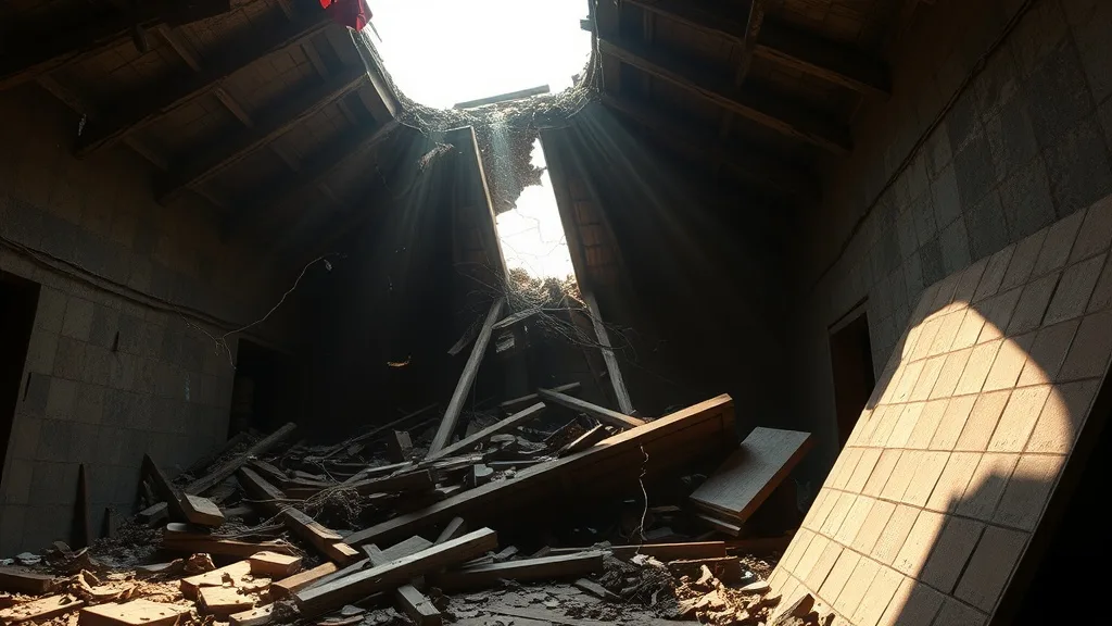 Dream symbol: fallen roof: symbolism: Transition and Change