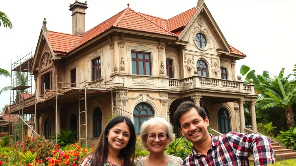 Dream symbol: old heritage house: scenarios: Dream of seeing an old heritage house being restored