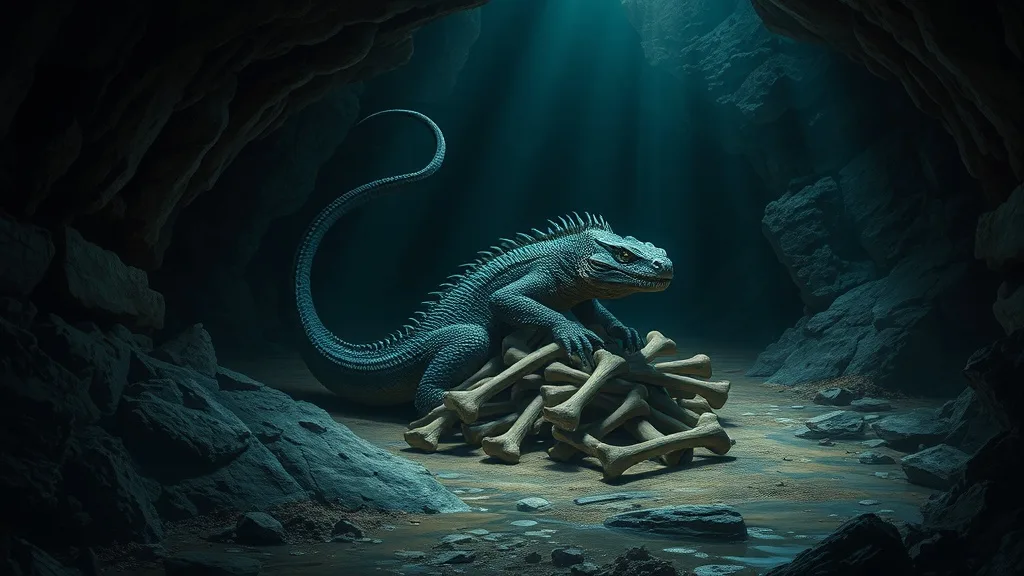 Dream symbol: reptile shadow: scenarios: Dream of a Reptile in a Cave