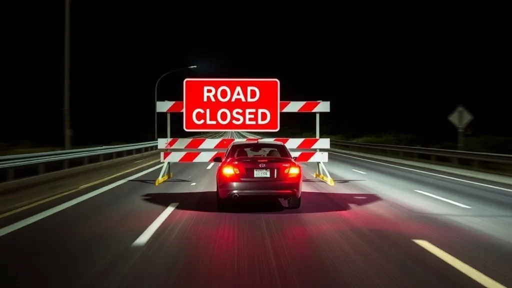 Dream symbol: road closed sign: scenarios: Dream about Driving Past a Road Closed Sign