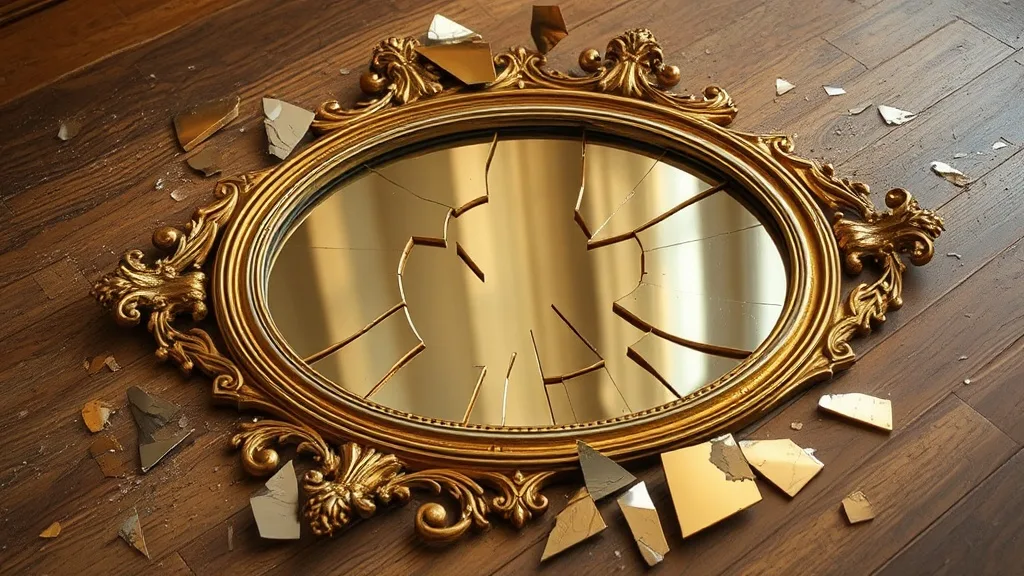 Dream symbol: gold mirror: scenarios: Dream of breaking a gold mirror