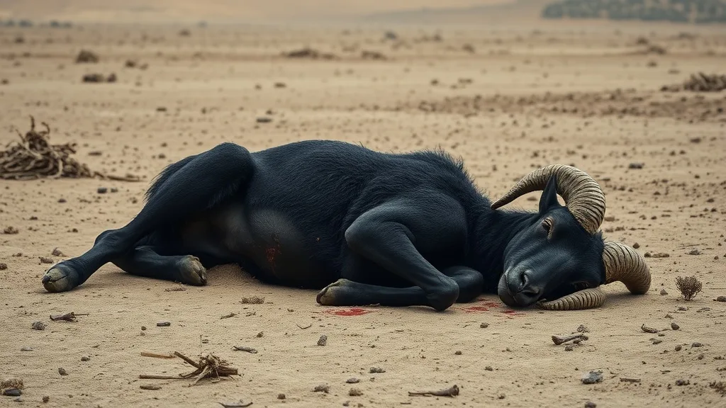 Dream symbol: dead black ram: symbolism: Loss and Grief