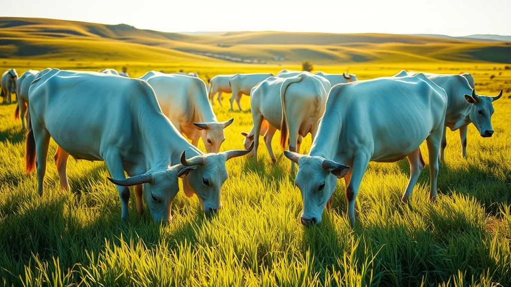 Dream symbol: white brahman cows: scenarios: Dream About White Brahman Cows Eating Grass