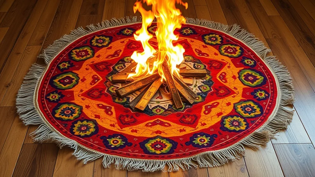 Dream symbol: colorful rugs: scenarios: Dream of Burning a Colorful Rug