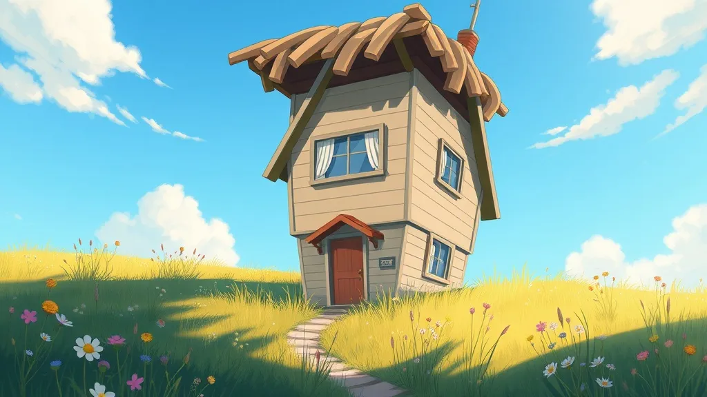 Dream symbol: upside down house: scenarios: Dreaming of an Upside Down House in a Peaceful Setting