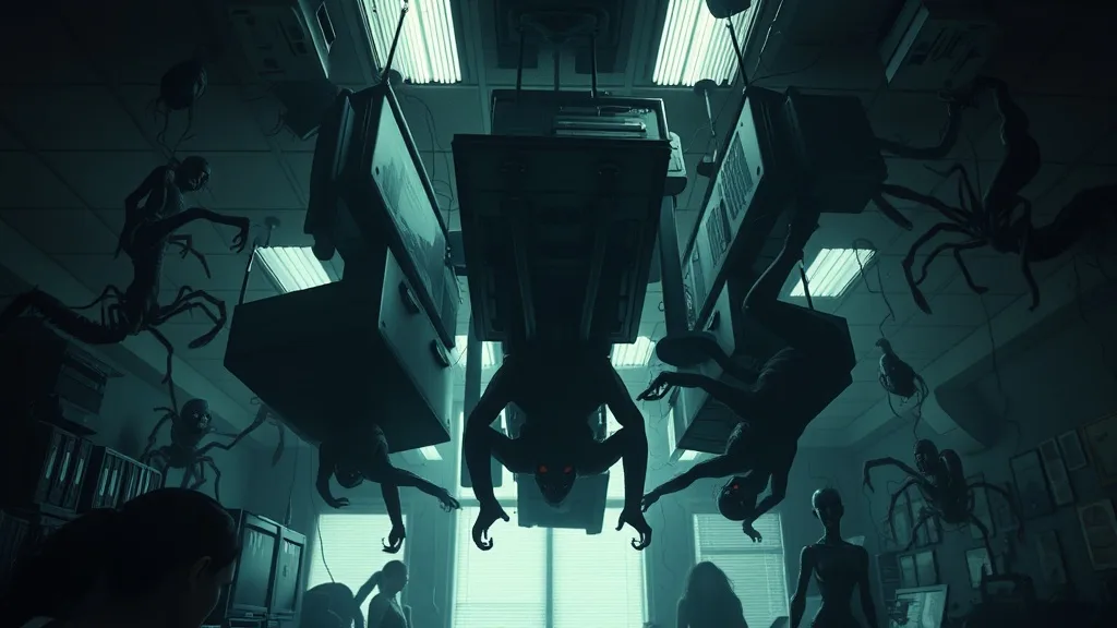 Dream symbol: upside down office: scenarios: Dream of Monsters in an Upside Down Office