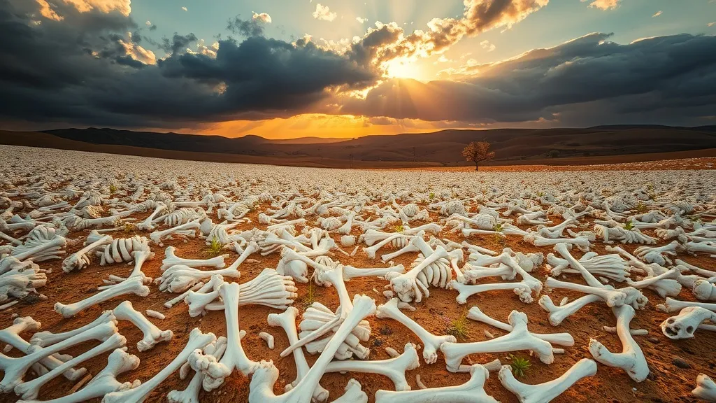 Dream symbol: valley of bones: scenarios: Dream about Valley of Bones and Rebirth