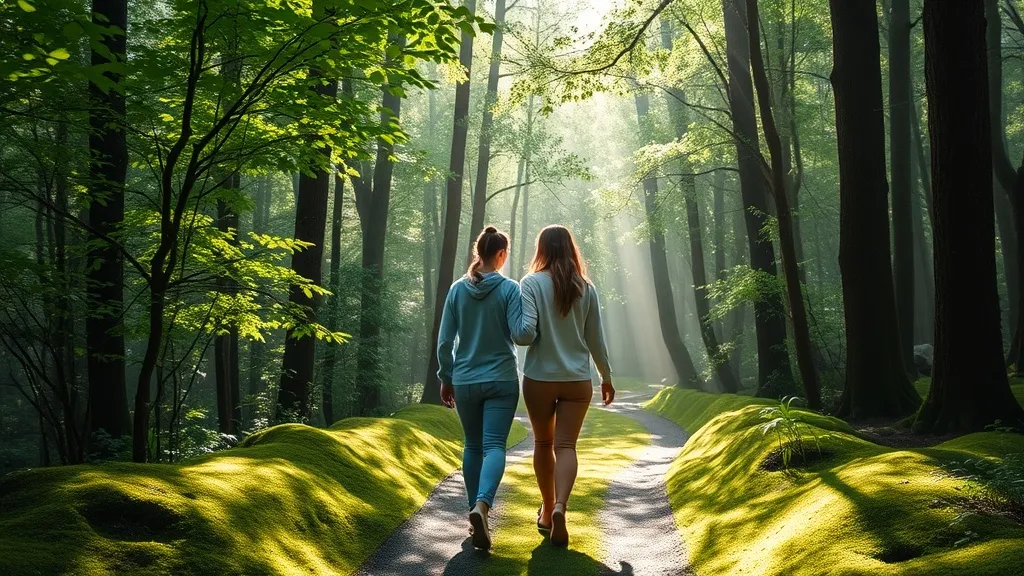 Dream symbol: walking with cousin: scenarios: Dream of Walking with Cousin through a Forest