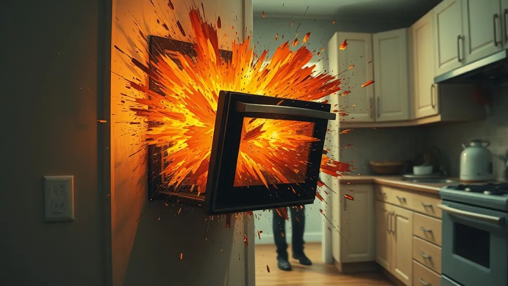 Dream symbol: wall-mounted oven: scenarios: Dreaming about a wall-mounted oven exploding