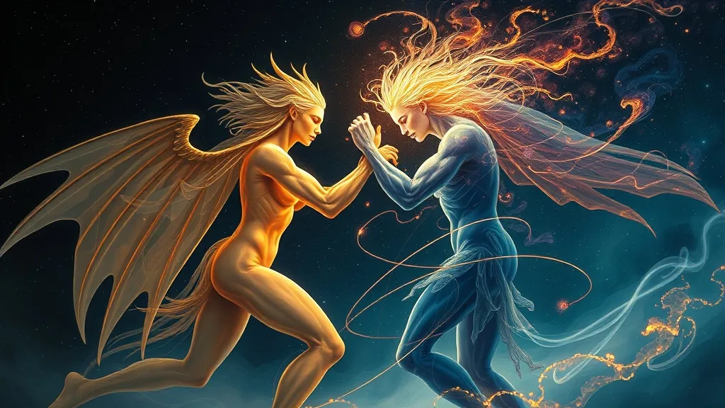 Dream symbol: warring angels: symbolism: Discord in the Higher Self