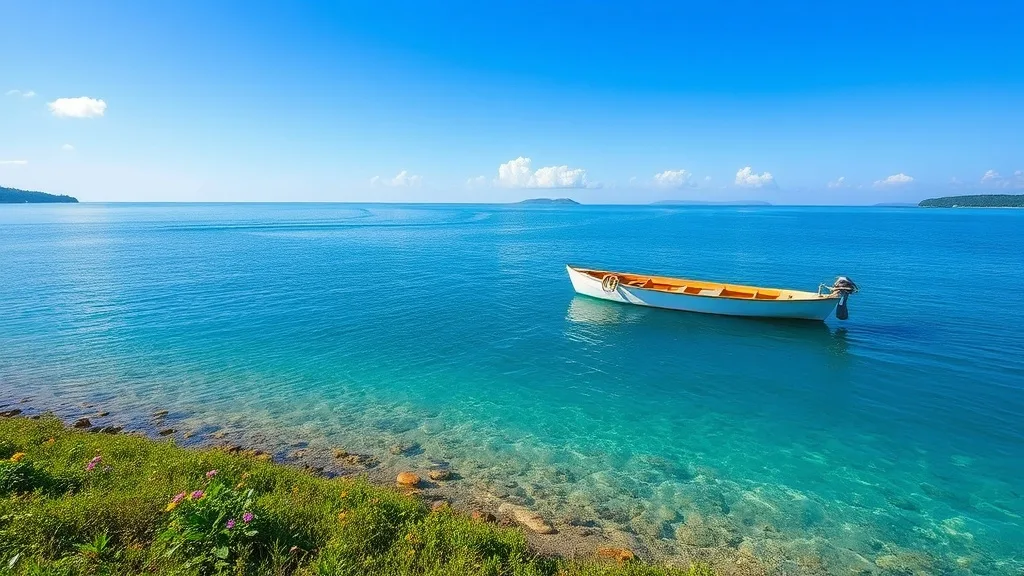 Dream symbol: waterside: scenarios: Dream of boat floating on the waterside