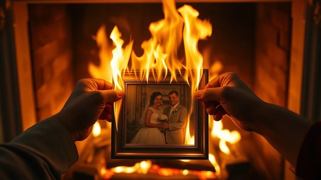 Dream symbol: wedding picture: scenarios: Dream of Burning a Wedding Picture