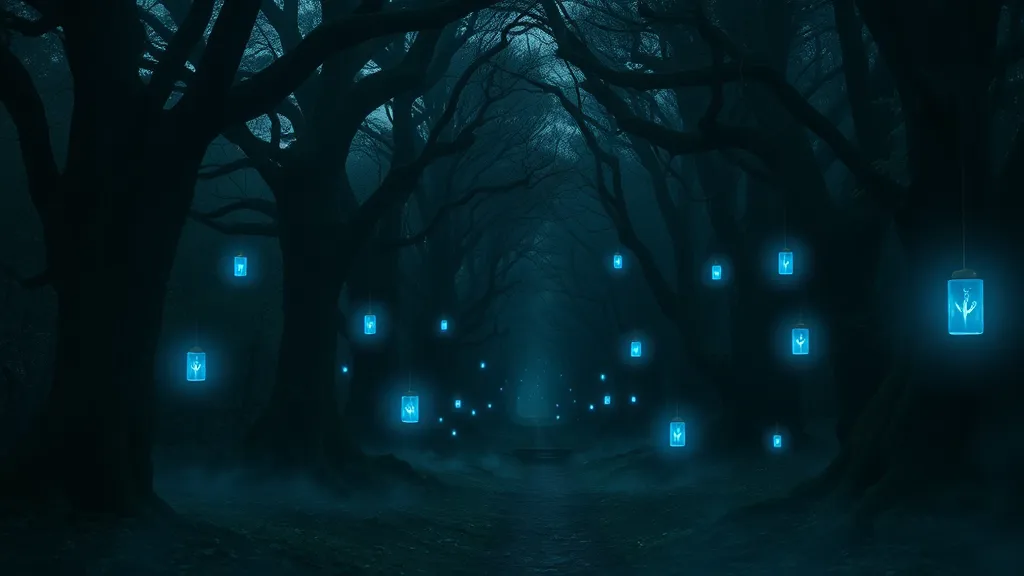 Dream symbol: blue lights: scenarios: Dream of Blue Lights in a Forest