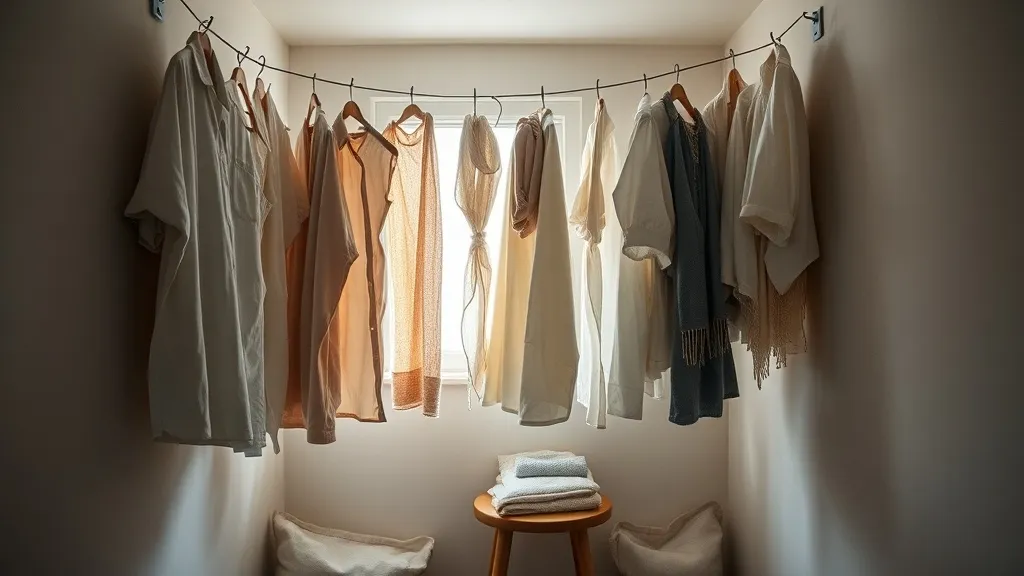 Dream symbol: clothes hanging high: scenarios: Dream about Hanging Clothes High in a Small Space