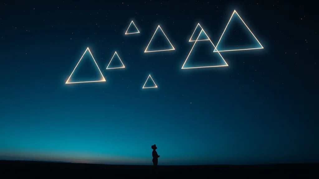 Dream symbol: triangle formation: scenarios: Dream of Triangles Forming in the Sky