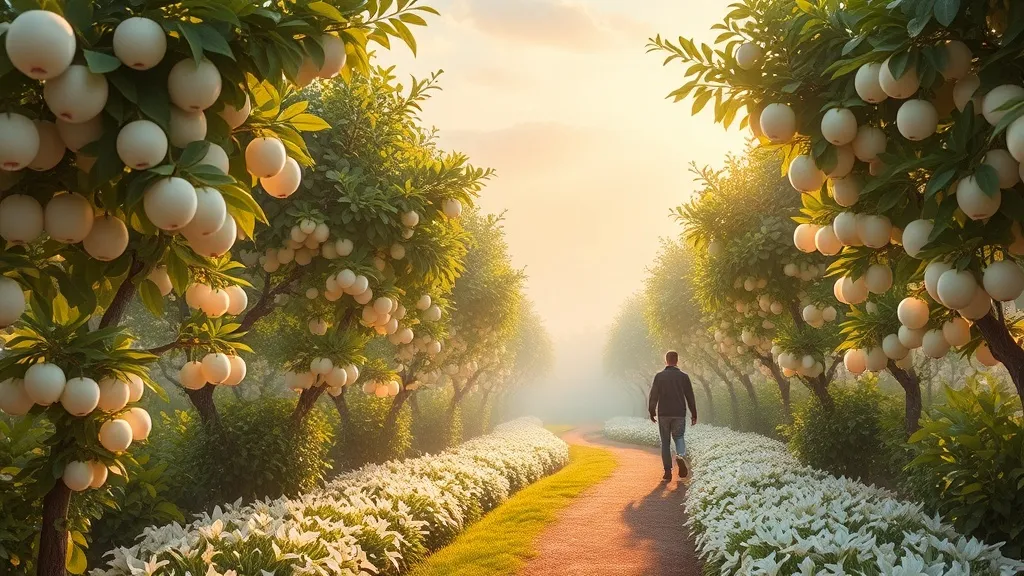 Dream symbol: white fruit: scenarios: Dream about a White Fruit Garden