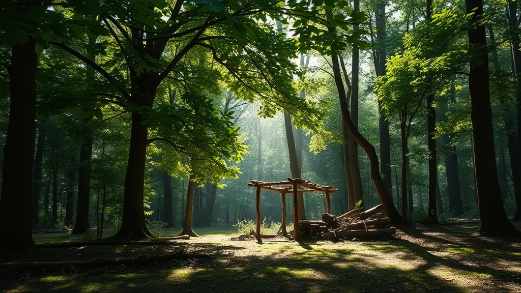 Dream symbol: wooded area: scenarios: Dream about Building a Shelter in a Wooded Area