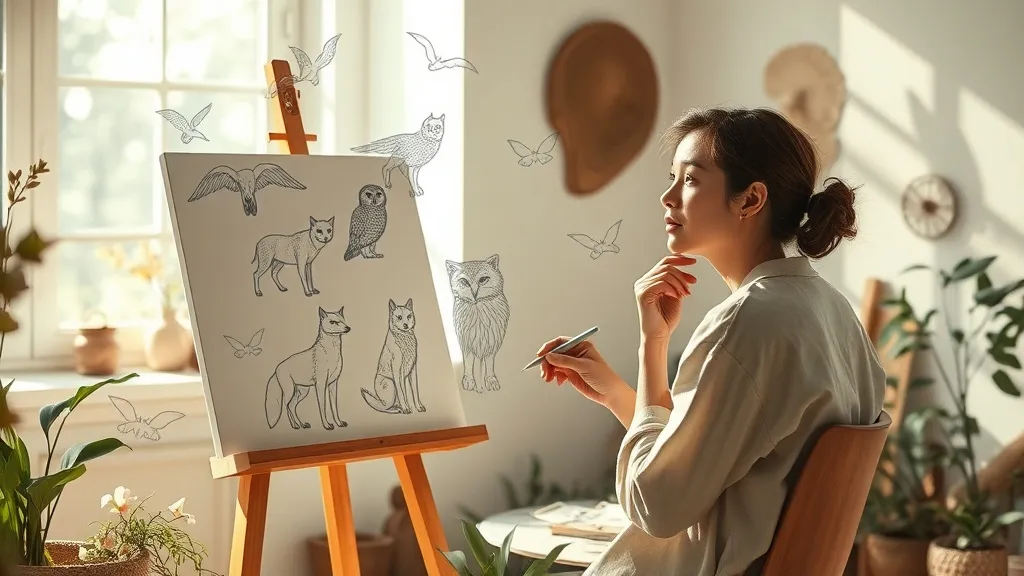 Dream symbol: animal sketcher: symbolism: Exploration of Personal Instincts and Emotions