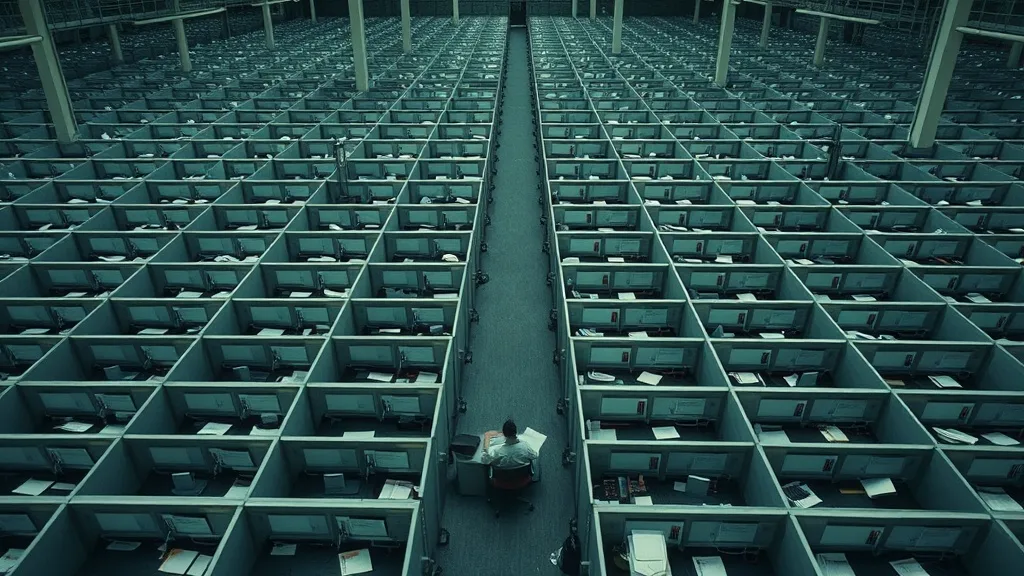 Dream symbol: big office: scenarios: Dream of a big office with a lot of cubicles