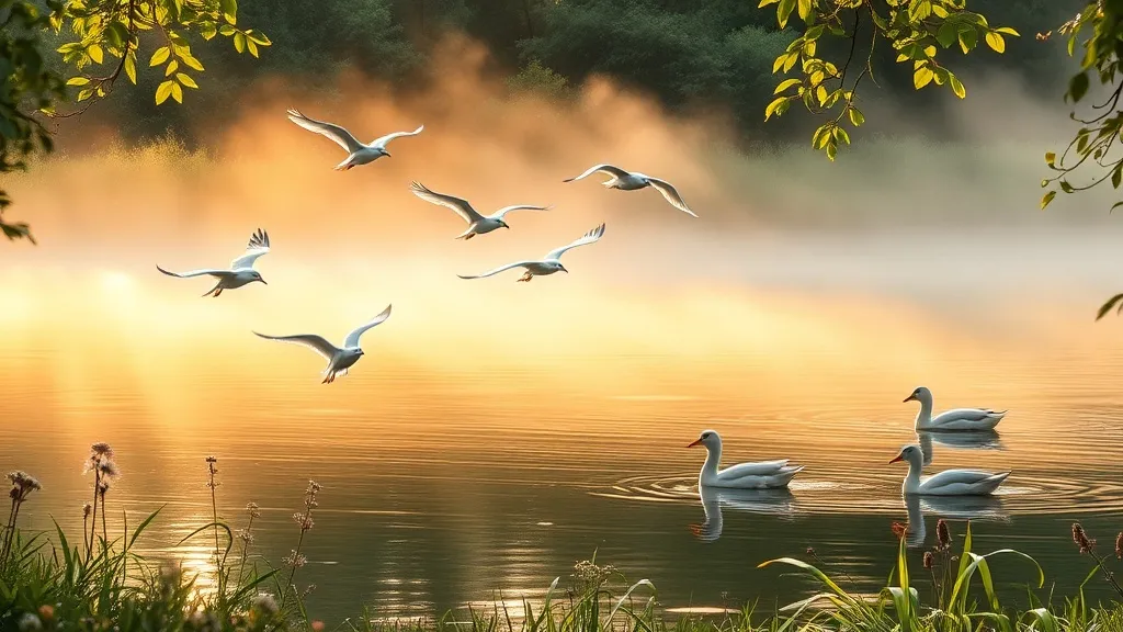 Dream symbol: white birds and duck: symbolism: Expressions of Joy and Positive Energy