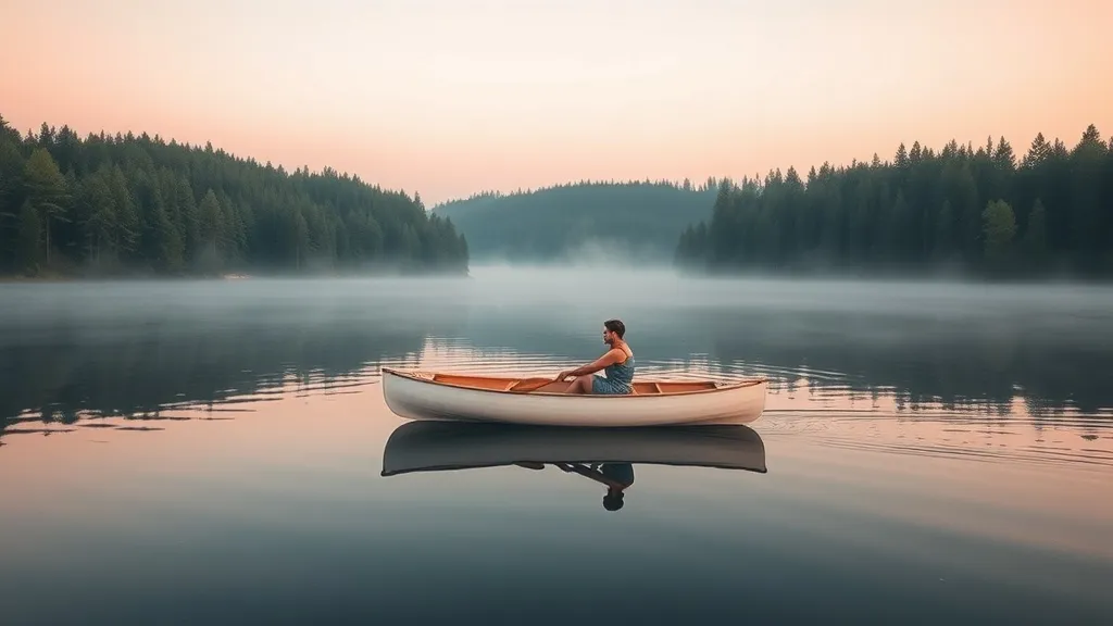 Dream symbol: white cedar canoe: scenarios: Dream of Paddling a White Cedar Canoe Alone