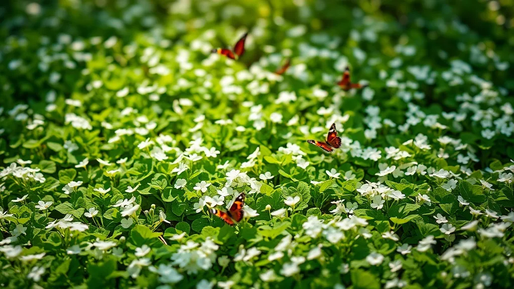 Dream symbol: white clover: scenarios: Dream of White Clover in Garden