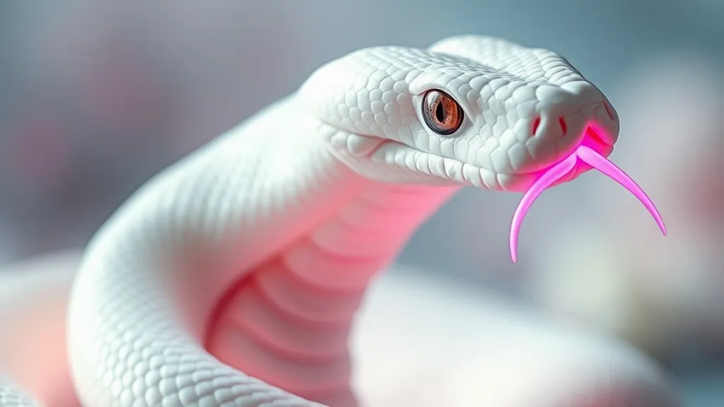 Dream symbol: white cobra with pink line: symbolism: Hidden Potential and Creative Expression