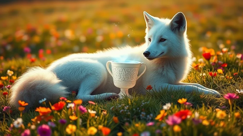 Dream symbol: white cups of foxes: scenarios: Dream of a white fox giving birth to a cup