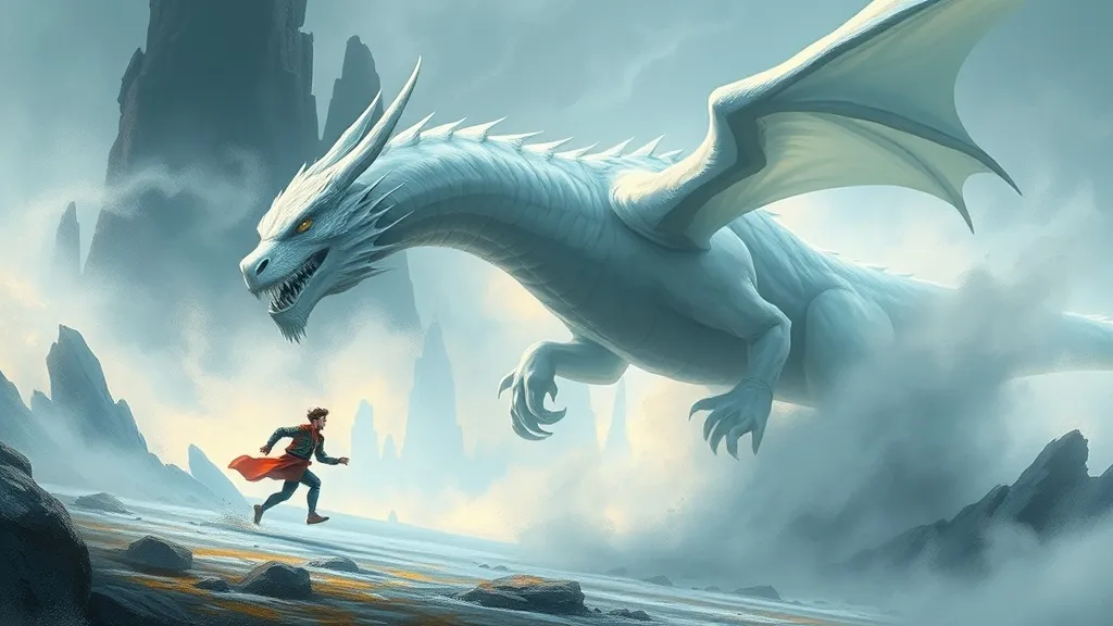 Dream symbol: white dragon: scenarios: Dream about being chased by a white dragon