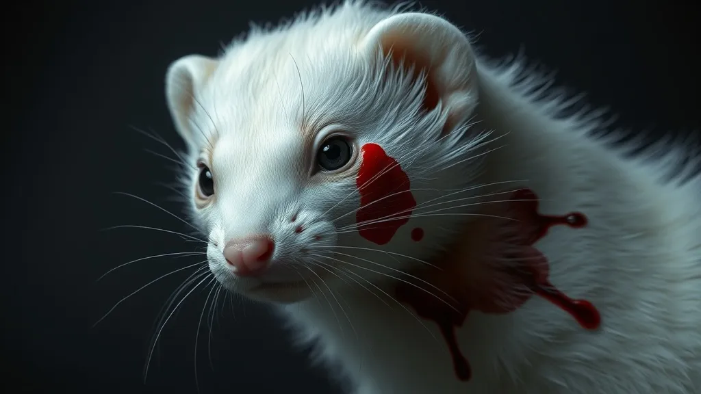Dream symbol: white ferret blood: symbolism: The Shadow Self Revealed
