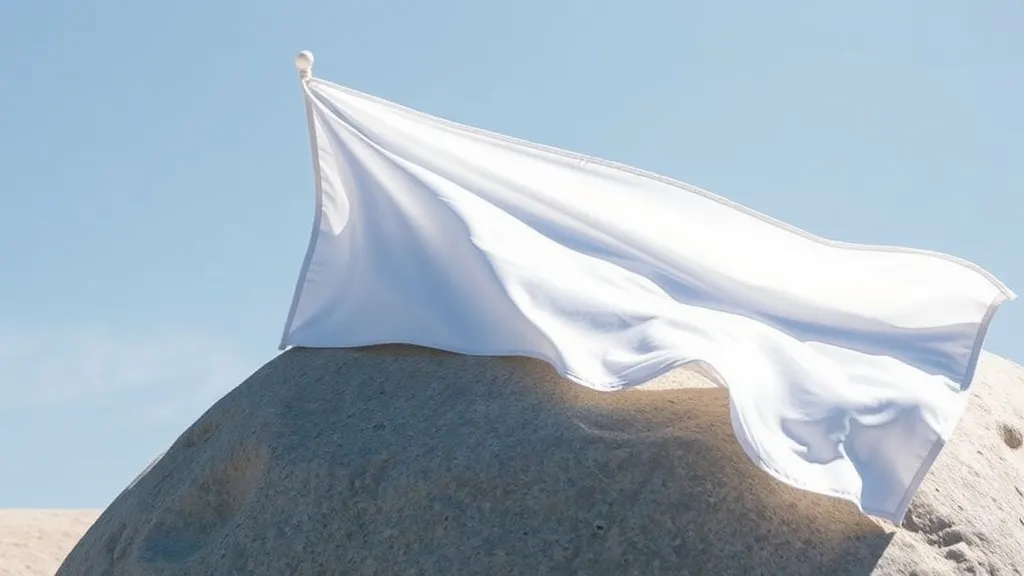 Dream symbol: white flag: scenarios: Dream of a white flag on a object