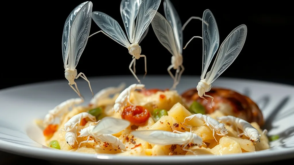 Dream symbol: white insects: scenarios: Dream of white insects in the food