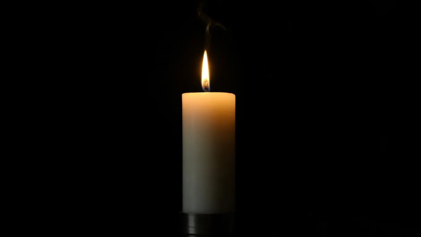 Dream symbol: white lit large flame candle: intro