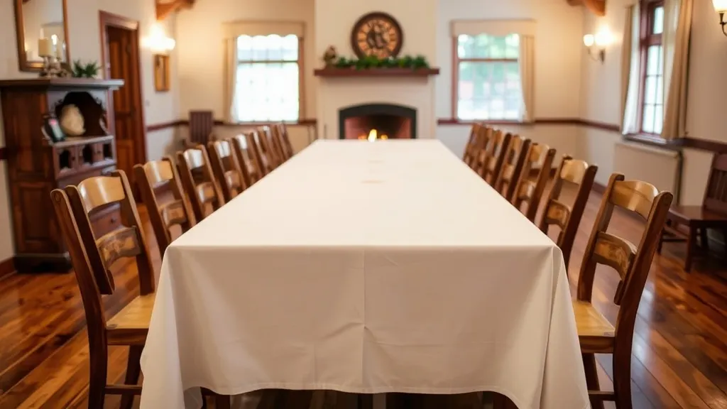 Dream symbol: white table cloths: symbolism: Hospitality and Welcoming