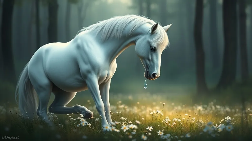 Dream symbol: white unicorns: scenarios: Dreaming of a White Unicorn's Tears