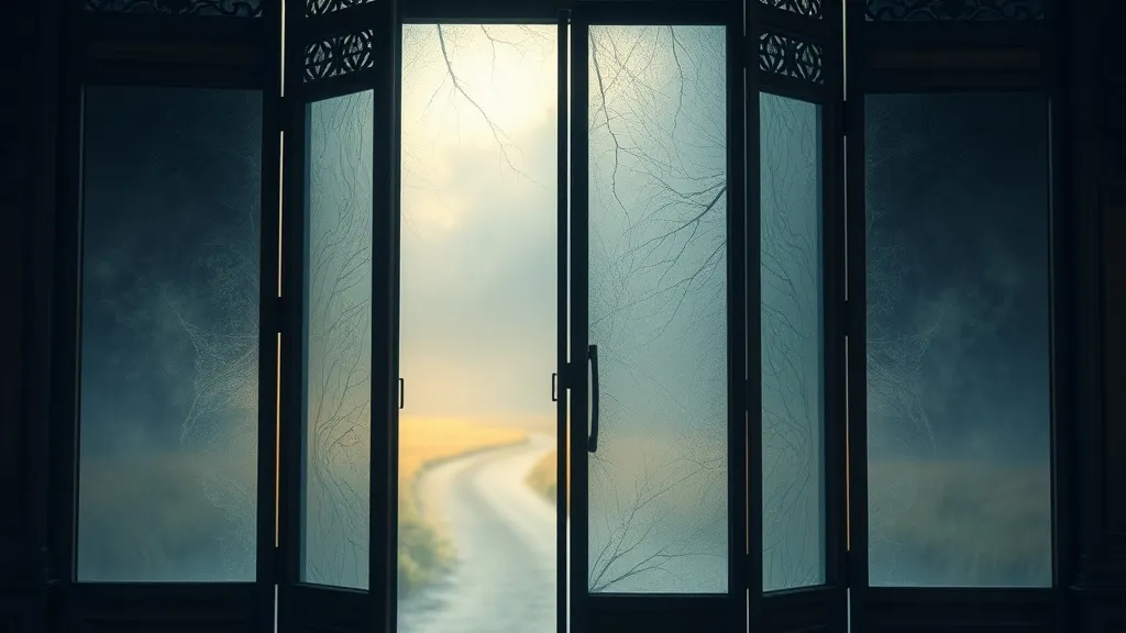 Dream symbol: wooden and glass screen: symbolism: Past, Present, and Future Intertwined