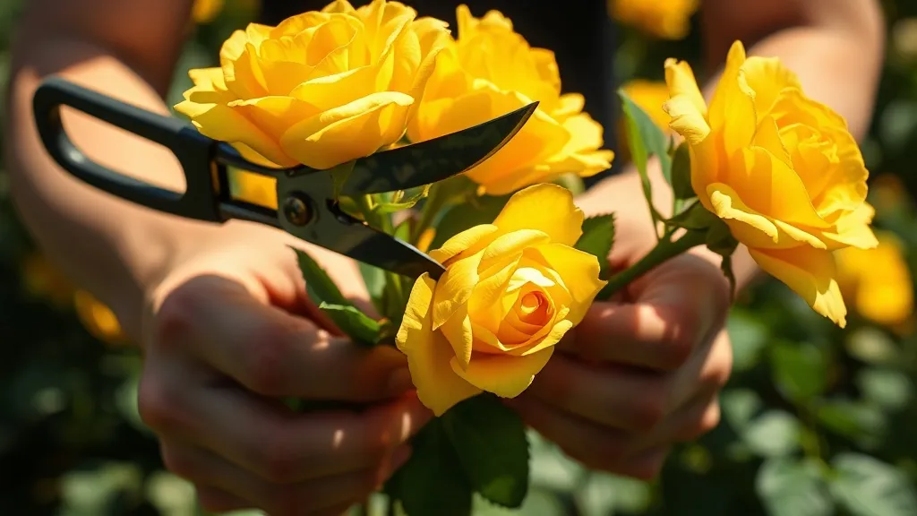Dream symbol: yellow roses: scenarios: Dreaming of cutting yellow roses