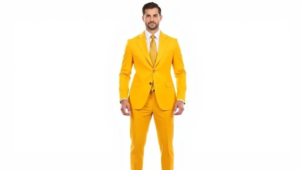 Dream symbol: yellow suit: scenarios: Dream of a yellow suit that is tailored to perfection